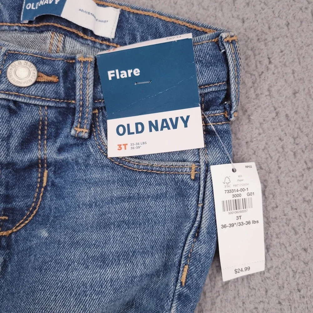 OLD NAVY Polo Tommy Hilfiger Jeans Girls 3T Bundle (3) Skinny Boy Friend Flare